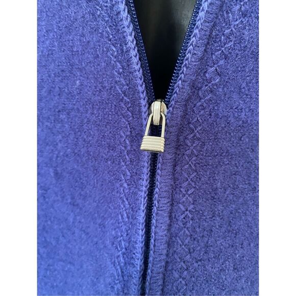 Nouveaux 100% Wool Purple Full Zip Cardigan Sz Xl NWT - Picture 4 of 12
